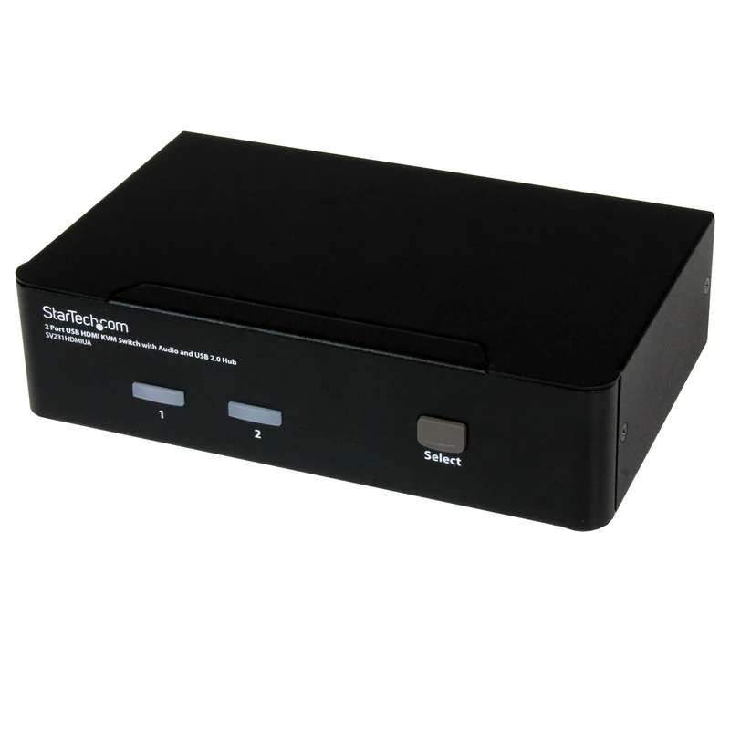StarTech.com 2 Port USB HDMI KVM Switch / Switcher with Audio and USB 2.0 Hub