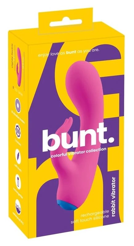 Bunt. Rabbit Vibrator Pink/Blue 14.5 cm