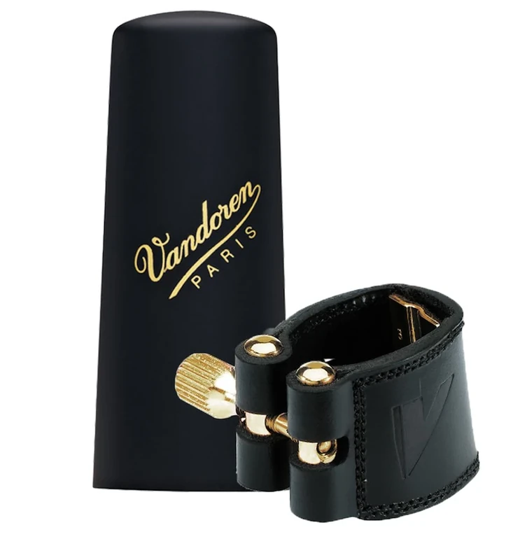 Vandoren LC29P Leather Ligature With Plastic Cap, fits Baritone Saxophone