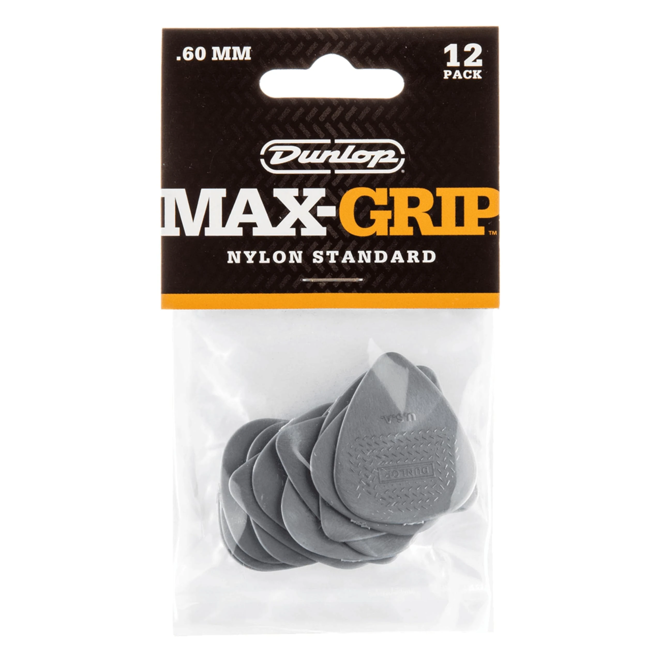 Jim Dunlop 449P.60 Nylon Max Grip Guitar Pick Player Pack (Pack of 12)