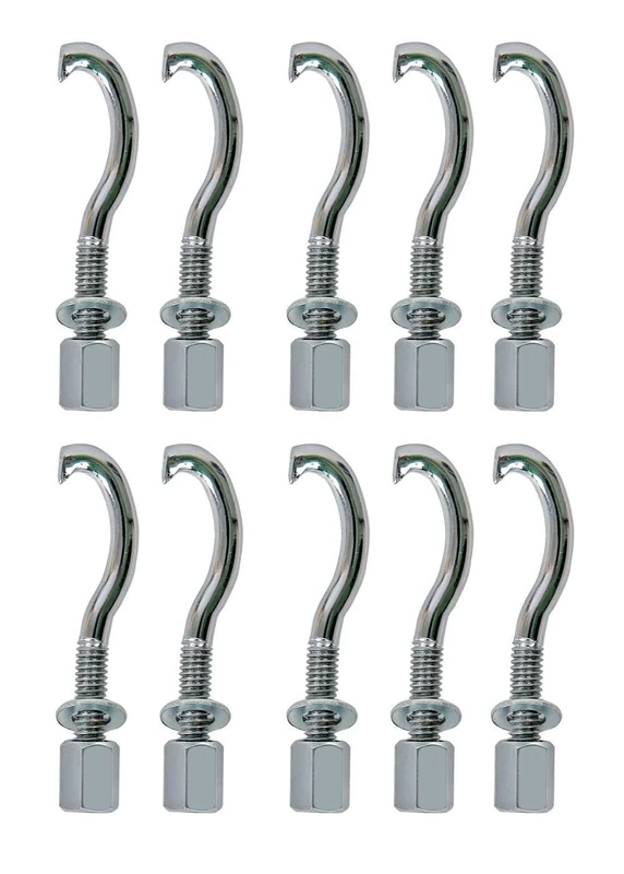 LP Latin Percussion 10 x Chrome Tension Hooks for Brazilian LP3010, LP3010N, LP3012, LP3012-SM Pandeiro, LP3006 Tamborim - LP3923