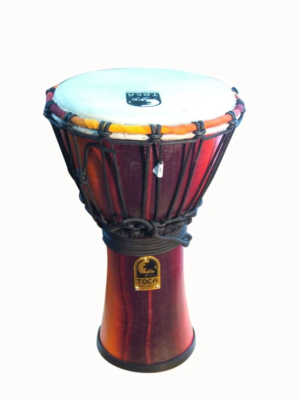 Toca SFDJ-7F 7-Inch Freestyle Djembe - Fiesta Red