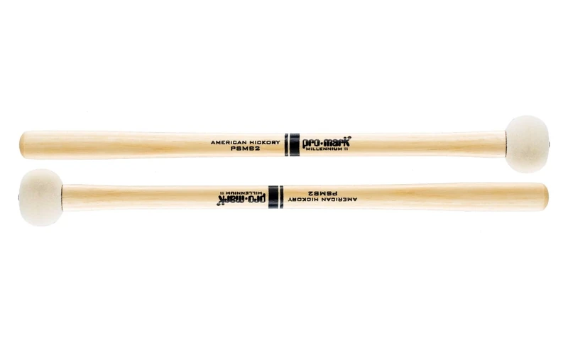 ProMark Bass Drum Mallets - Performer Series - Extra Dense Felt Head - Ideal for 20-22 inch Bass Drums - American Hickory Handles - Comfort Flare Grip - Exceptional Balance, Sound Projection - 1 Pair