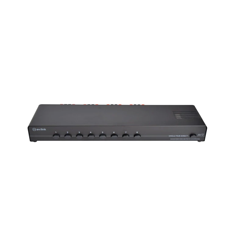8 Way Speaker Switch Selector | An Audio Splitter Switcher Box For Up To 8 Stereo Pairs of speakers from a Single Amplifier | 140W Max Per Channel and Designed for 4 to 16 Ohm Speakers
