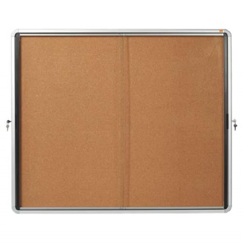 Nobo Internal Glazed Case Cork with Sliding Door (15 x A4 Sheet Capacity)