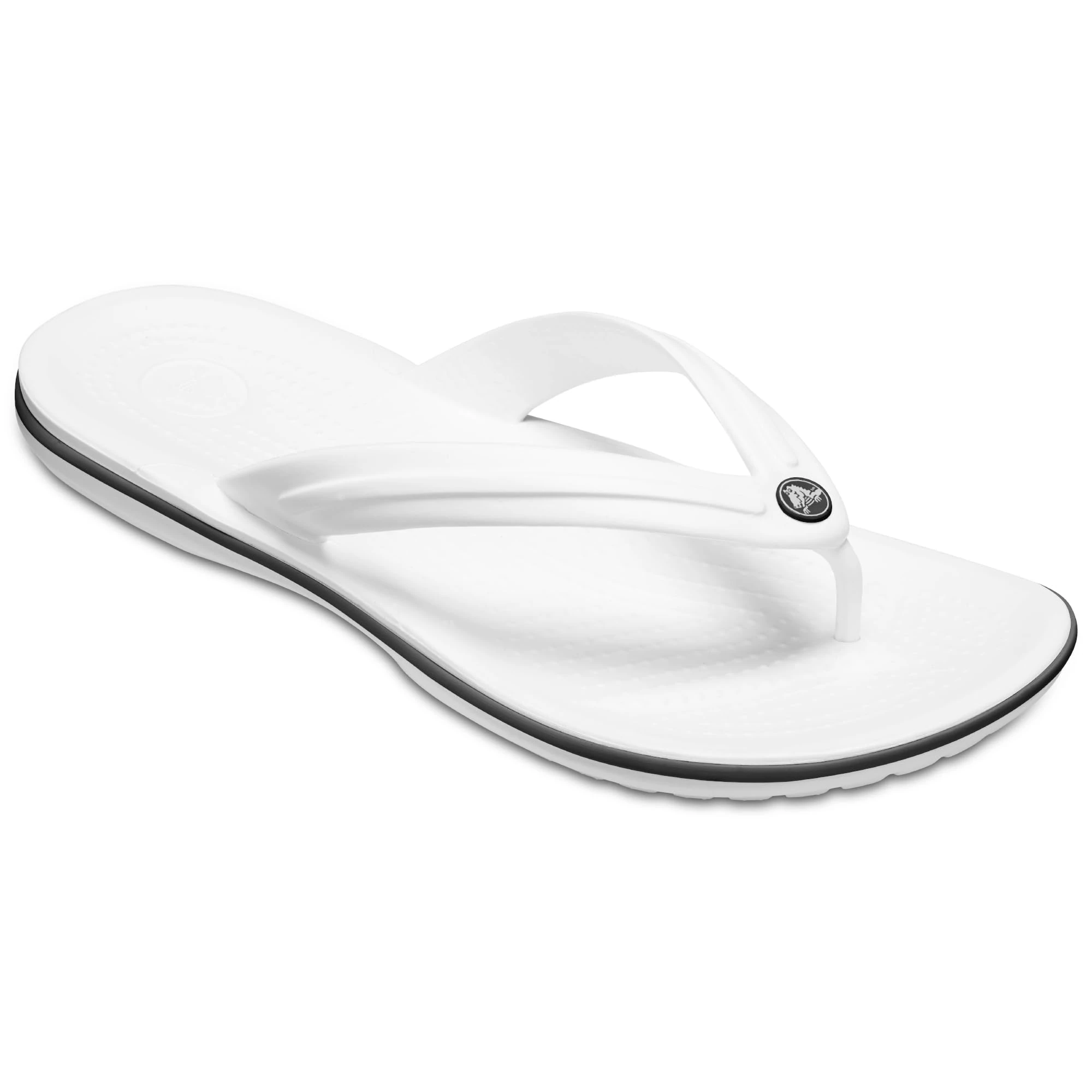 Crocs Unisex Crocband Flip Flip Flops, White, 12 UK