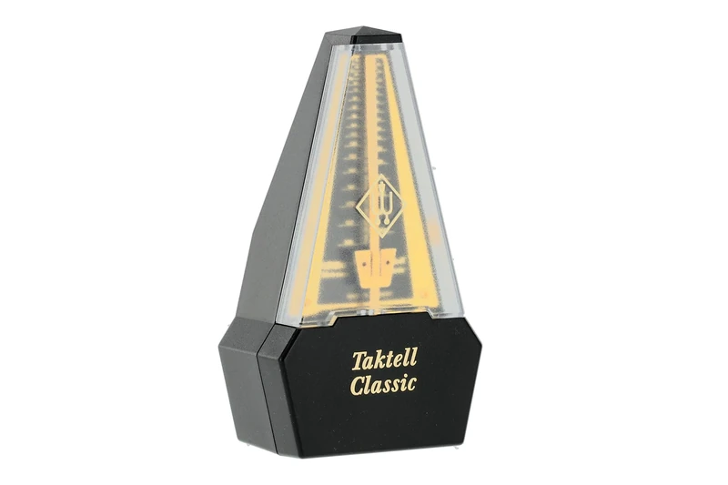 Wittner Metronome Taktell Classic Series 829 - Plastic casing - Without bell - Black/gold plated - Mechanically wound - No batteries required - Made in Germany