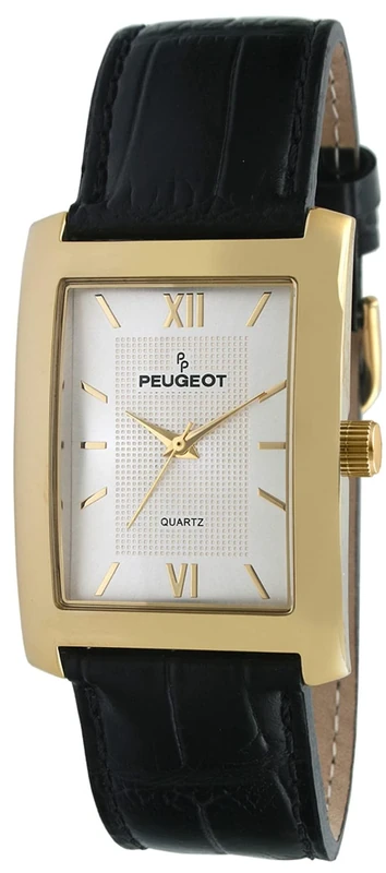 Peugeot Men's Rectangular Roman Numeral Dress Watch - Image 1