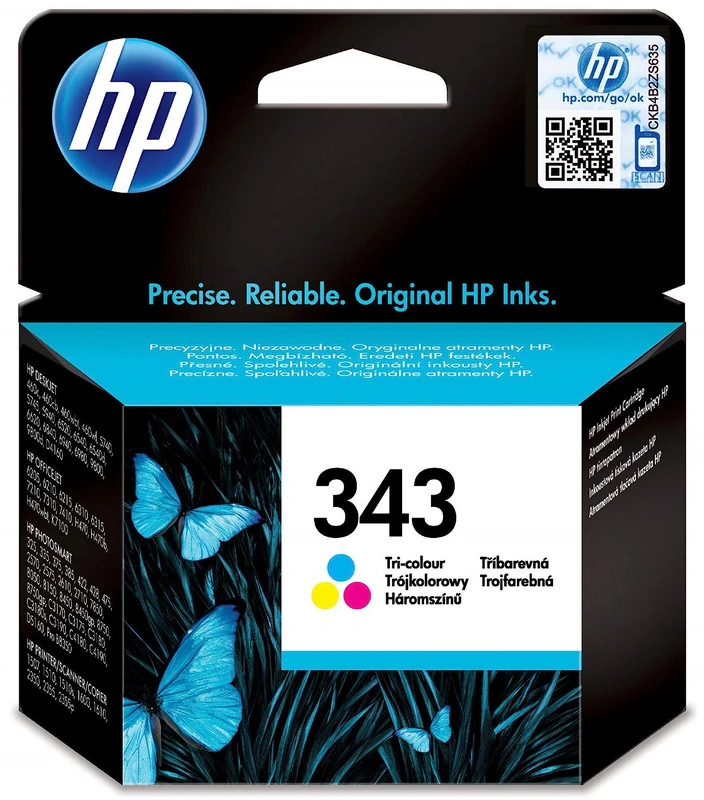 HP C8766EE 343 Original Ink Cartridge, Tri-Colour, Single Pack