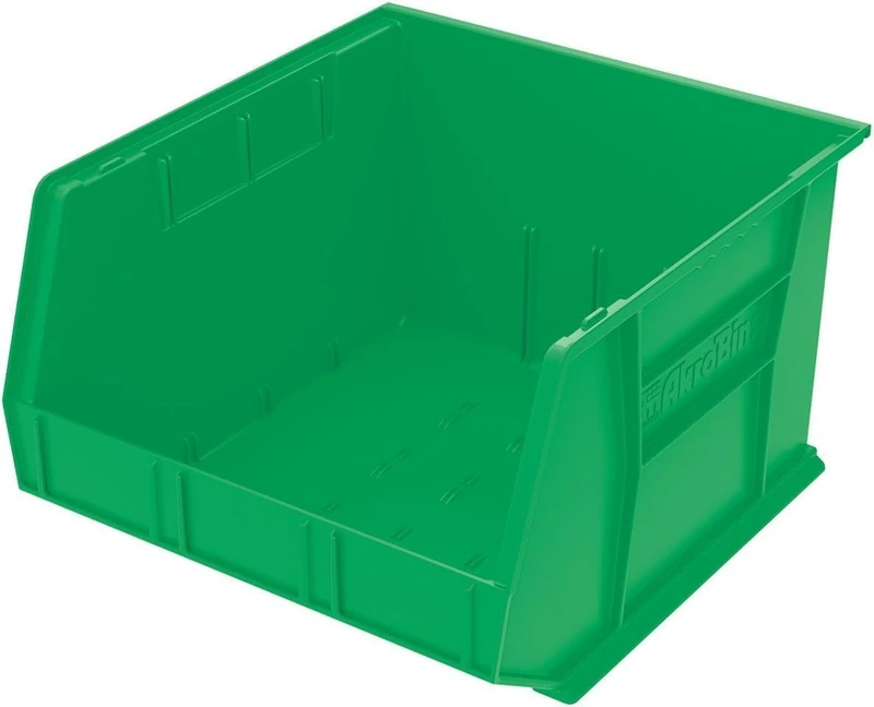 Akro-Mils 30270 Plastic Storage Stacking Hanging Akro Bin, 18-Inch by 16-Inch by 11-Inch, Green, Case of 3