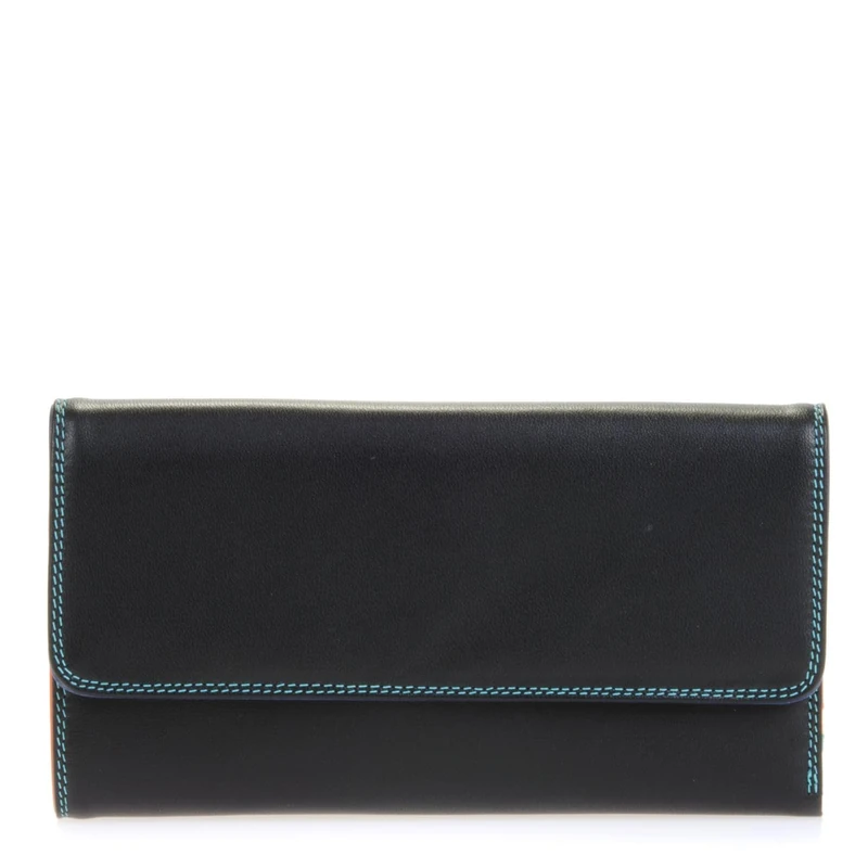 mywalit Leather Women's Wallet Tri-fold Zip Wallet - 269-4 Black Pace