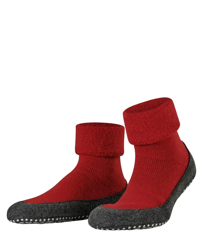 FALKE Men's Cosyshoe M Hp Wool Grips On Sole 1 Pair Grip socks, Red Fire 8150, 7/8 UK - Image 1
