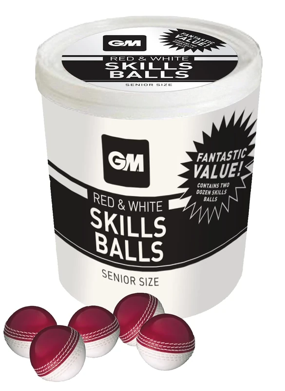 Gunn & Moore GM Skills Cricket Balls Bucket Red/White Junior