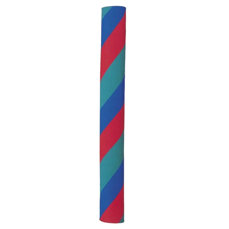 GM | Cricket Bat Grips | PATRIOT - Lord's Taverners | Soft Feel Premium Rubber for Secure Hold | Suitable for Virtually All Handle Sizes - 12" Long | 12 Pack | Red, Blue & Green Twist | Gunn & Moore