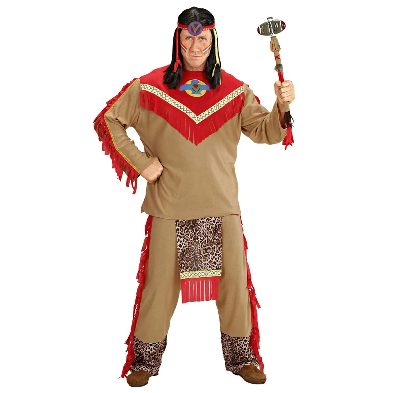 Mens Sitting Bull Costume Medium UK 40/42" for Wild West Indian Fancy Dress
