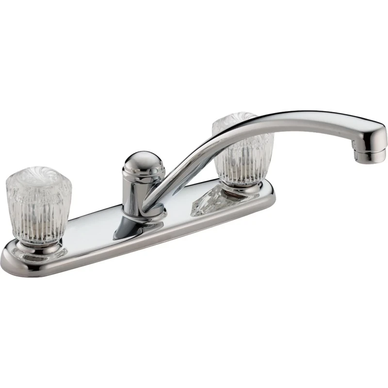 Delta 2102LF Classic Two Handle Kitchen Faucet, Chrome