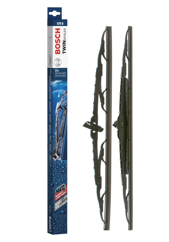 Bosch Wiper Blade Twin Spoiler 575S, Length: 575mm/575mm – Set of Front Wiper Blades