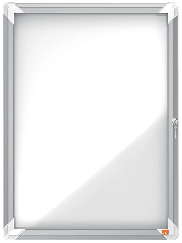 Nobo Magnetic Lockable Notice Board 4 x A4, Premium Plus, White, 1902557