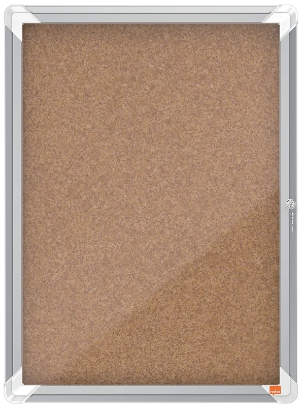 Nobo Cork Lockable Notice Board 4 x A4, Premium Plus, Brown, 1902561