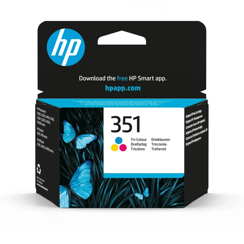 HP CB337EE 351 Original Ink Cartridge, Tri-Colour, Single Pack