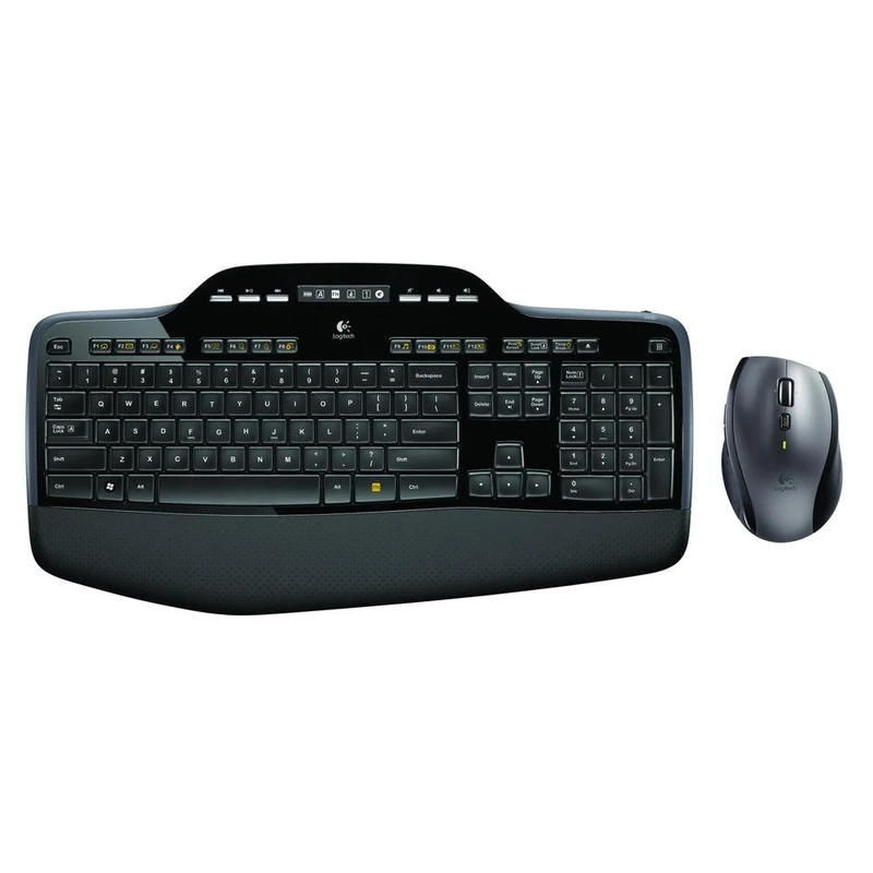 Logitech MK710 Wireless Keyboard and Mouse Combo for Windows, QWERTY US Layout - Black