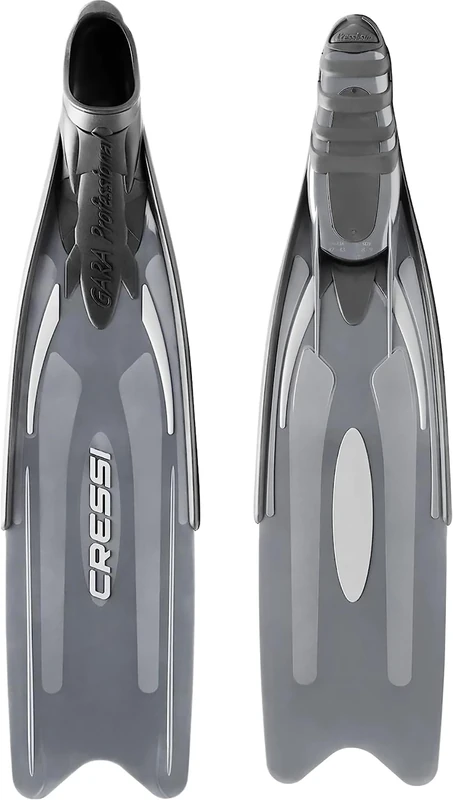 Cressi Gara Professional LD Long Blade Fins - Silver, EU 42/43 (US 8/9)