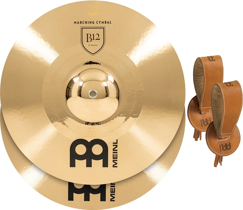 Meinl 18 inch B12 Bronze Medium Pair Marching Cymblas