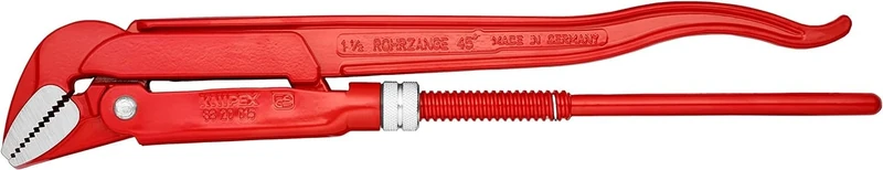 KNIPEX Pipe Wrench 45° Red Powder-Coated 430 mm, 83 20 015