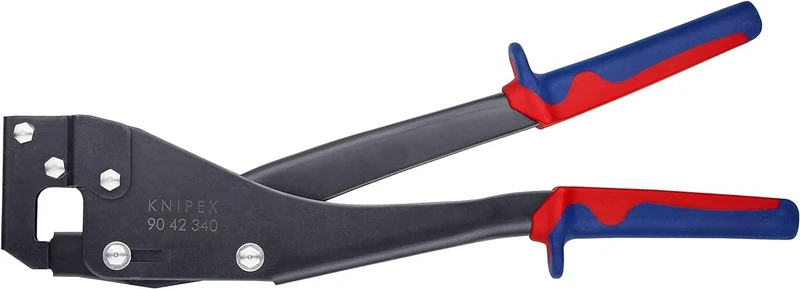 KNIPEX Punch Lock Riveter with Multi-Component Handles 340 mm, 90 42 340