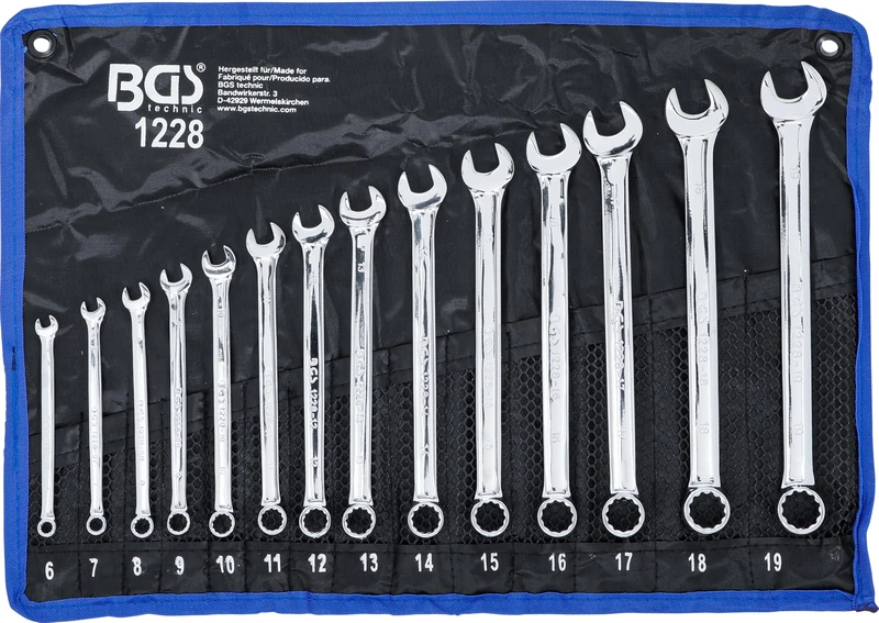 BGS 1228 | Combination Spanner Set | extra long | 6 - 19 mm | 14 pcs.