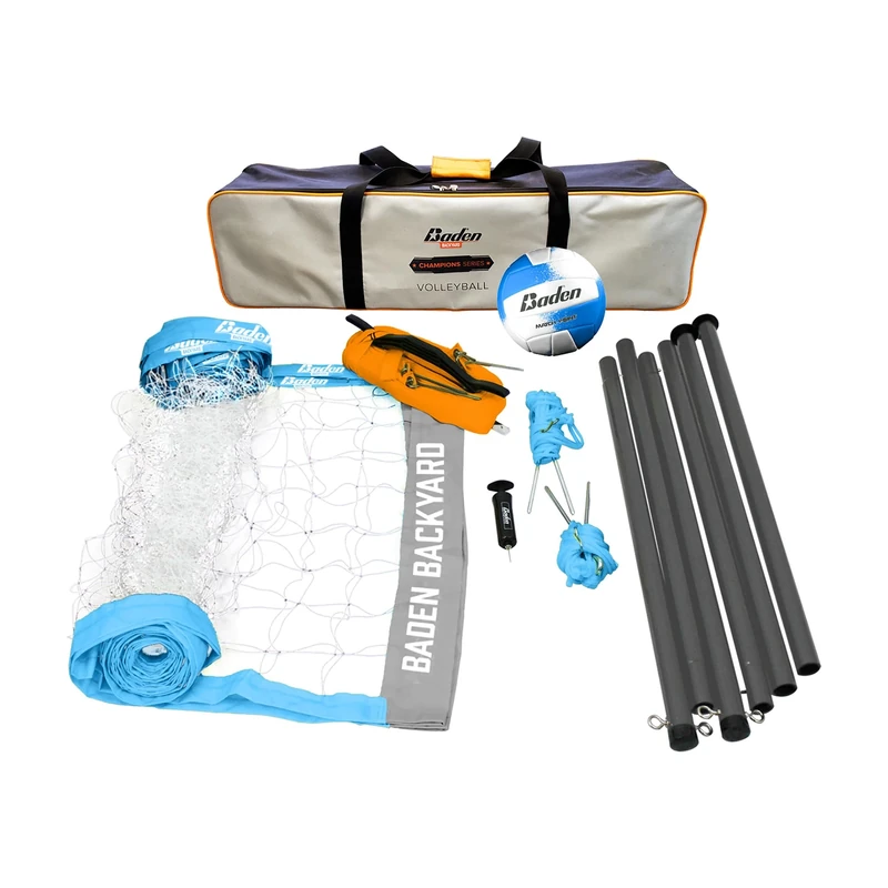 Baden Volleyball Net Set | Portable Volleyball Net, Ball, Pump & Accessories for Backyard or Outdoor Activities