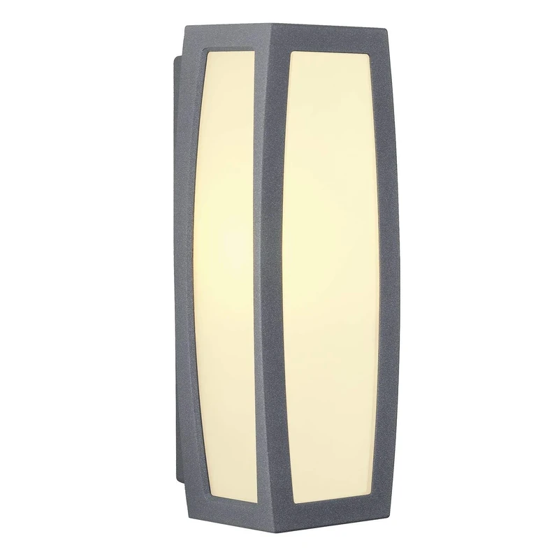 SLV Surface-Mounted Wall and Ceiling Light Meridian Box/Illumination for Walls, Paths, entrances, LED Outdoor spot, Surface-Mounted Outdoor Light, Garden lamp, Ceiling spot / E27 IP54 25W Anthracite