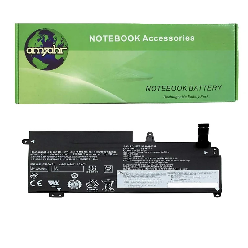 amsahr ASM SB10J78997-05 Replacement Battery with Mini Optical Mouse for Lenovo ASM SB10J78997, 01AV400, FRU 01AV400 and FRU P/N 01AV400