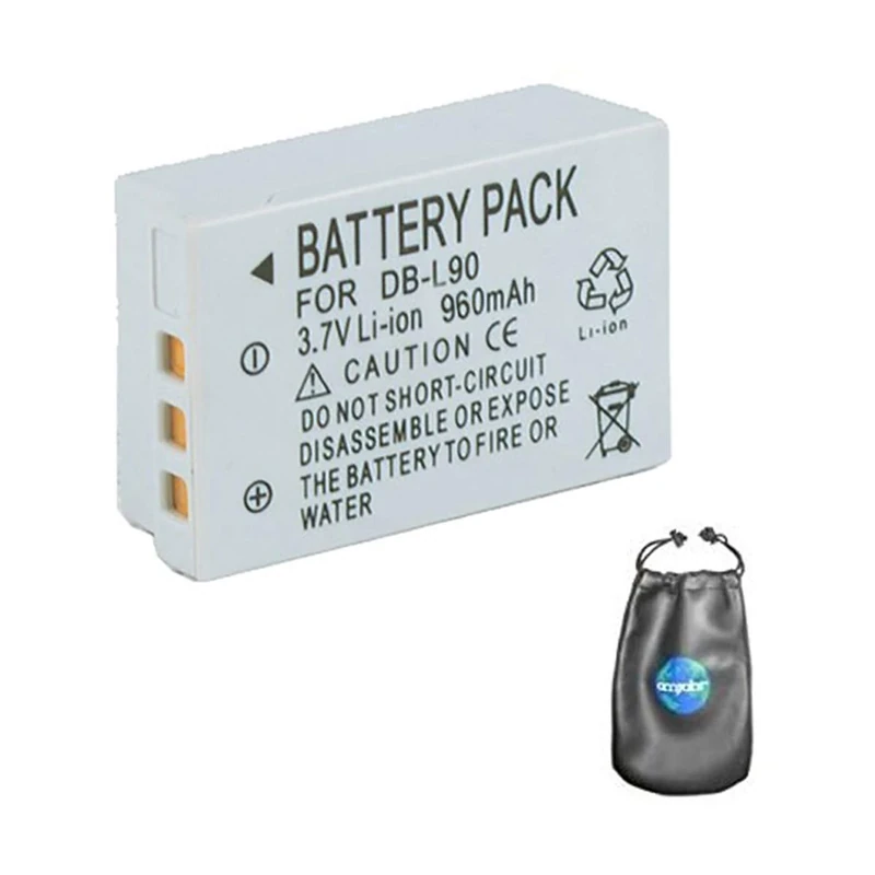 amsahr BT-SANYODBL90-1CT Digital Replacement Camera and Camcorder Battery for Sanyo DB-L90, DB-L90UA - Grey