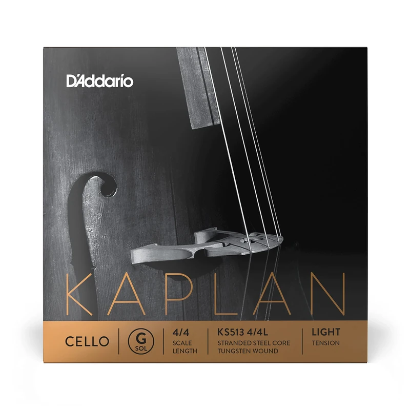 D'Addario Kaplan Cello String - Single G String - KS513 4/4L - Cello Strings - 4/4 Scale, Light Tension