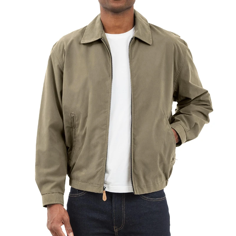 London Fog Men's Auburn Zip-Front Golf Jacket (Regular & Big-Tall Sizes), Olive, Large