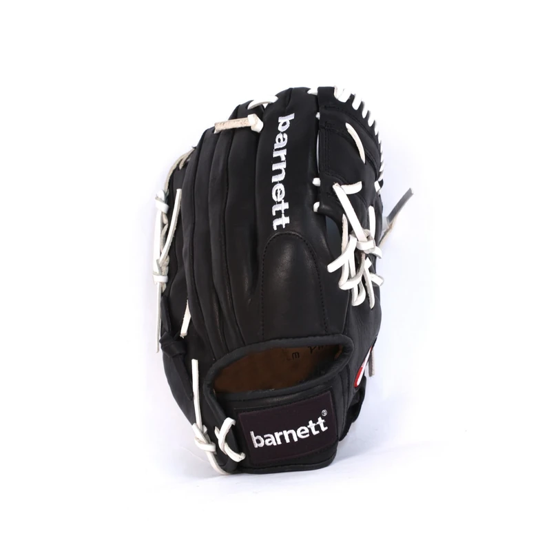 BARNETT GL-125 REG Competition baseball glove, genuine leather, outfield 12.5', Black (Left-hand glove for right-handers)