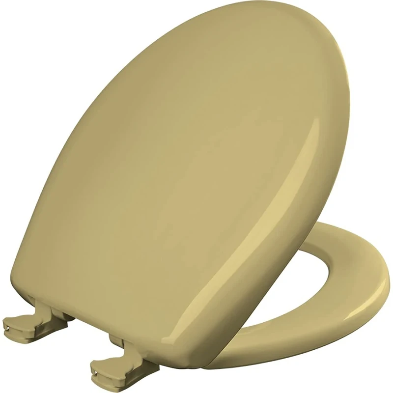 Bemis 200SLOWT 031 Toilet Seat Will Slow Close, Never Loosen and Easily Remove, Harvest Gold, Round