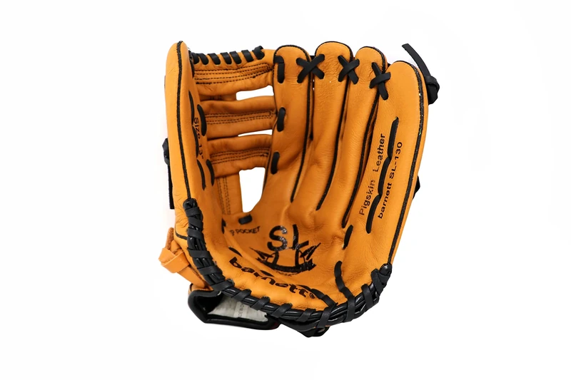 Sl-130 RH leather baseball glove, outfield size 13'', brown