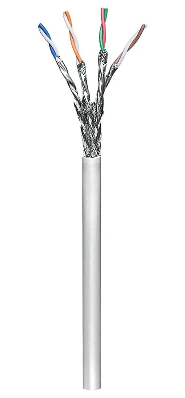 Goobay 93954 CAT 6 Network Cable, S/FTP (PiMF), Grey, 100 m Length