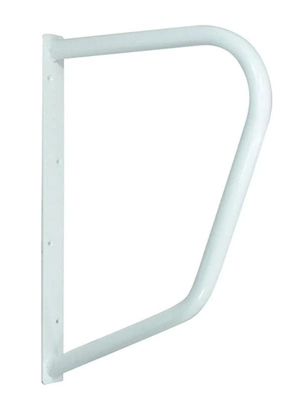 Aidapt White Safety Outdoor Indoor 25" (640mm) D Shape Grab Bar Hand Rail Support Aid