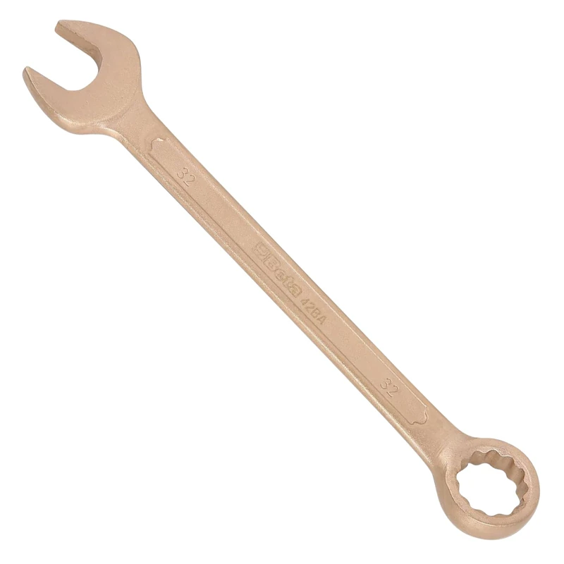 Beta 420832 Sparkproof Combination Spanner, Open Bi-hex Ring Ends, 32mm Size