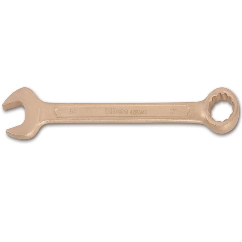 Beta 420959 Sparkproof Combination Spanner, Open Bi-hex Ring Ends, 3/4" Size