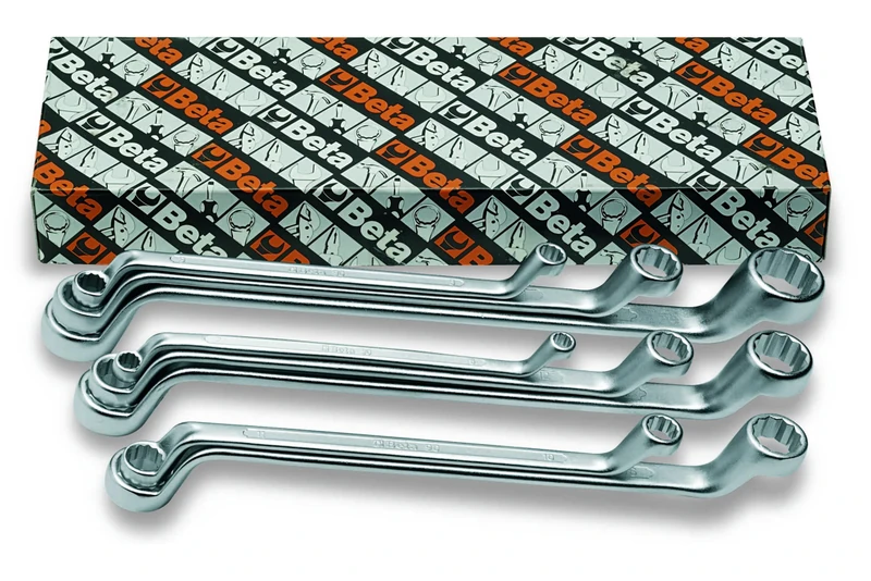 Beta 900162 Model 90 /S8 Double Ended Deep Offset Ring Spanners for Item 90, 8 Pieces