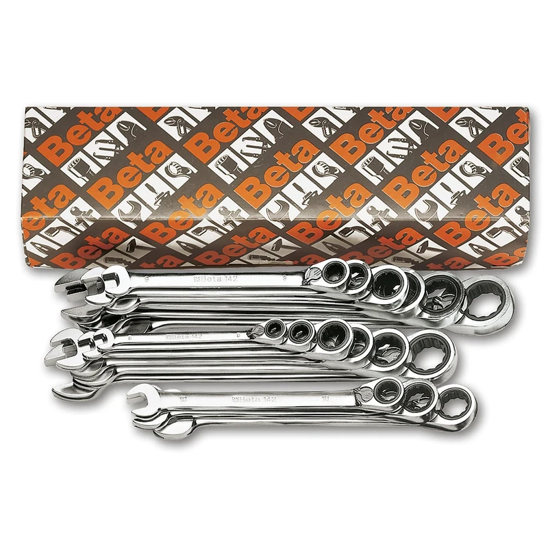 Beta 1420074 Model 142 /S15 Reversible Ratcheting Combination Spanners for Item 142, 15 Pieces