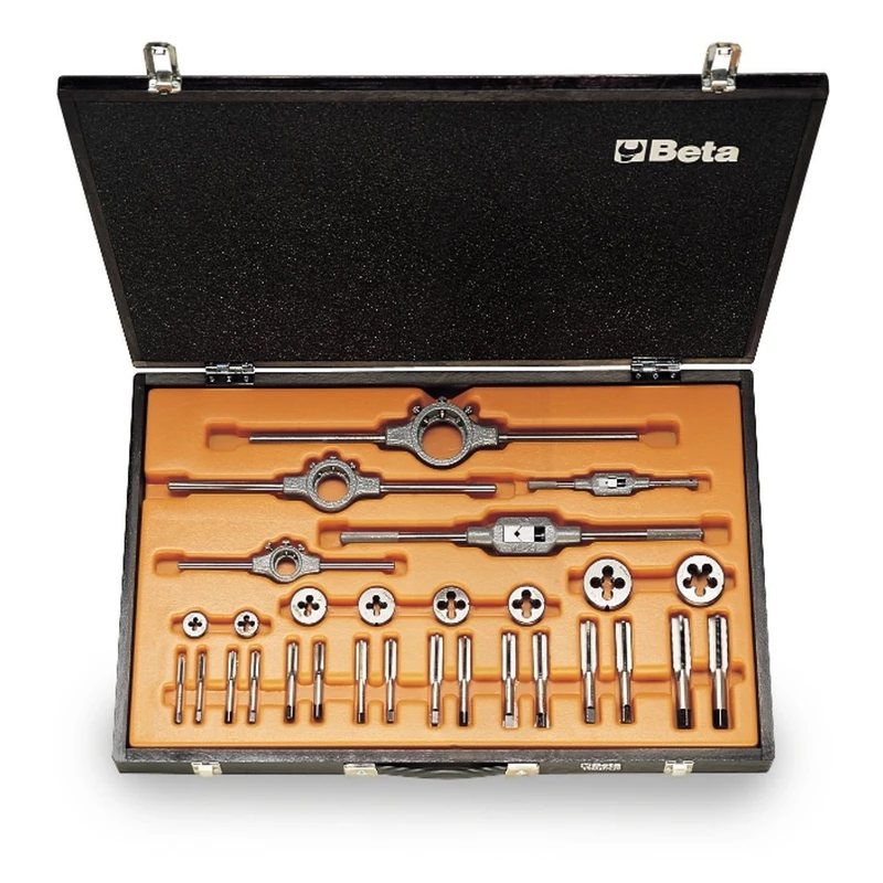 Beta 4460070 Chrome-Steel Tap & Die, UNF Thread, 1/4"-3/4" Assortment
