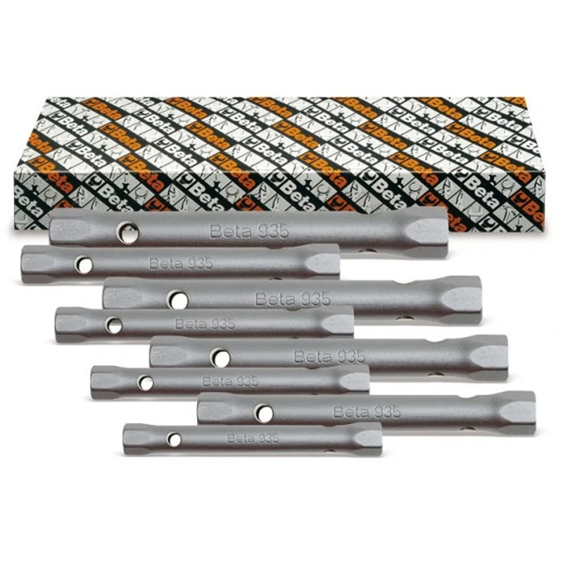 Beta 9350181 Set of 8 Model 935 /S8 Double Ended Hexagon Tubular Socket Wrenche, Light Series, Pack of 12