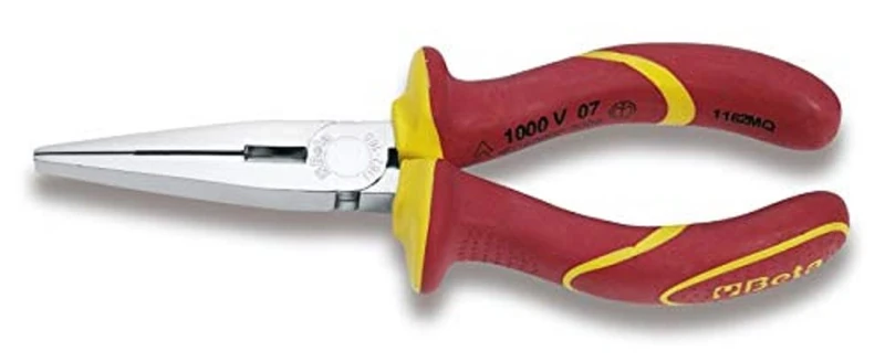 Beta 11620096 Model 1162 MQ160 Flat Nose Pliers, 1000v Vde, 160mm Extra Long