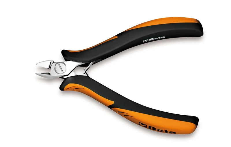 Beta 11840101 Model 1184 BM/1 Diagonal Flush Cutting Nippers, Rounded Tips, Bi-material Handles, 120mm