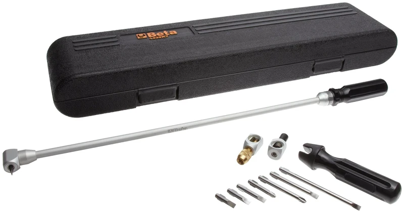 Beta 14390101 Model 1439 K7 Angular Screwdriver, 90° Long Series with Blades in Case